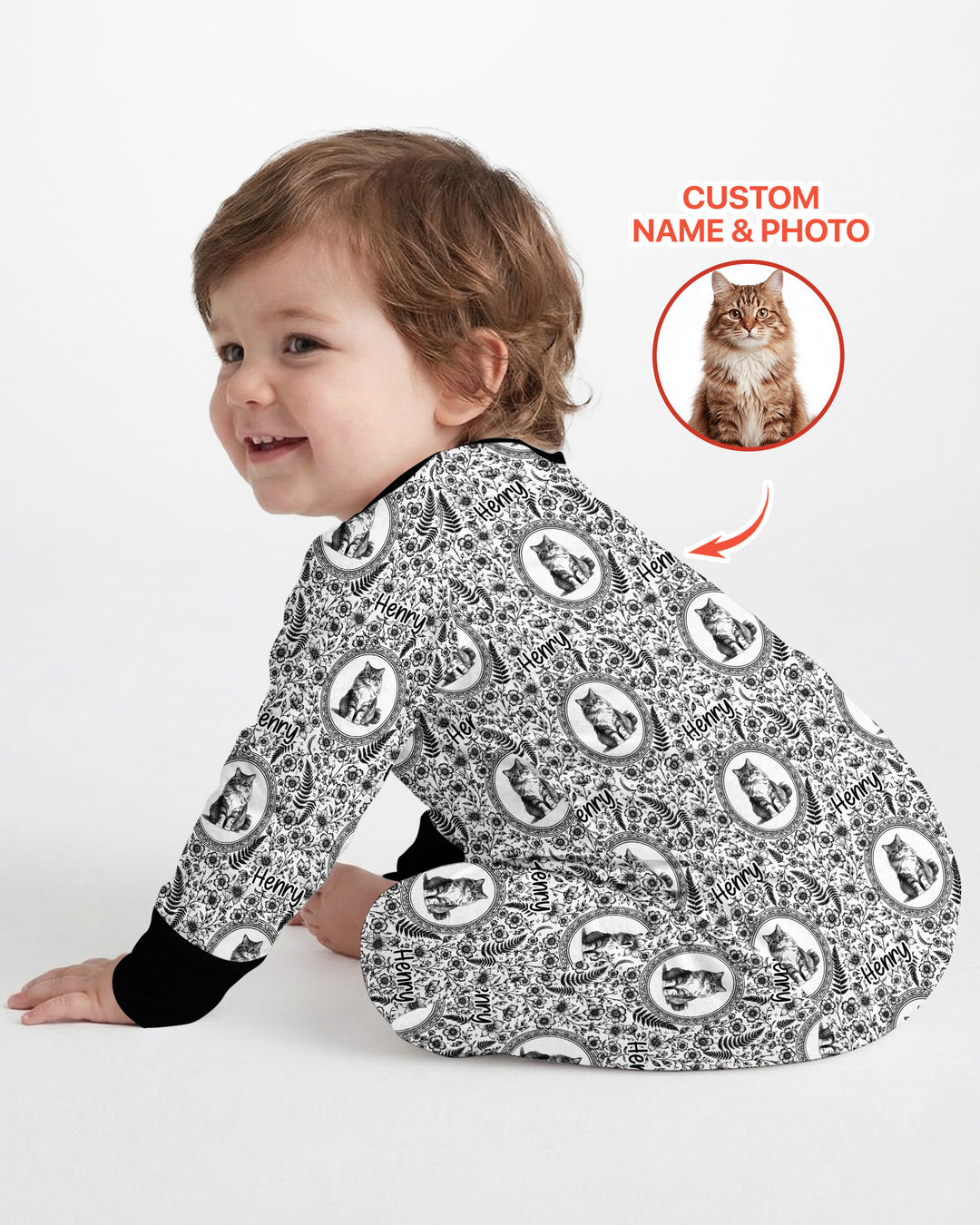 Custom Pet Photo Chinoiserie Garden Bamboo Convertible Zippy