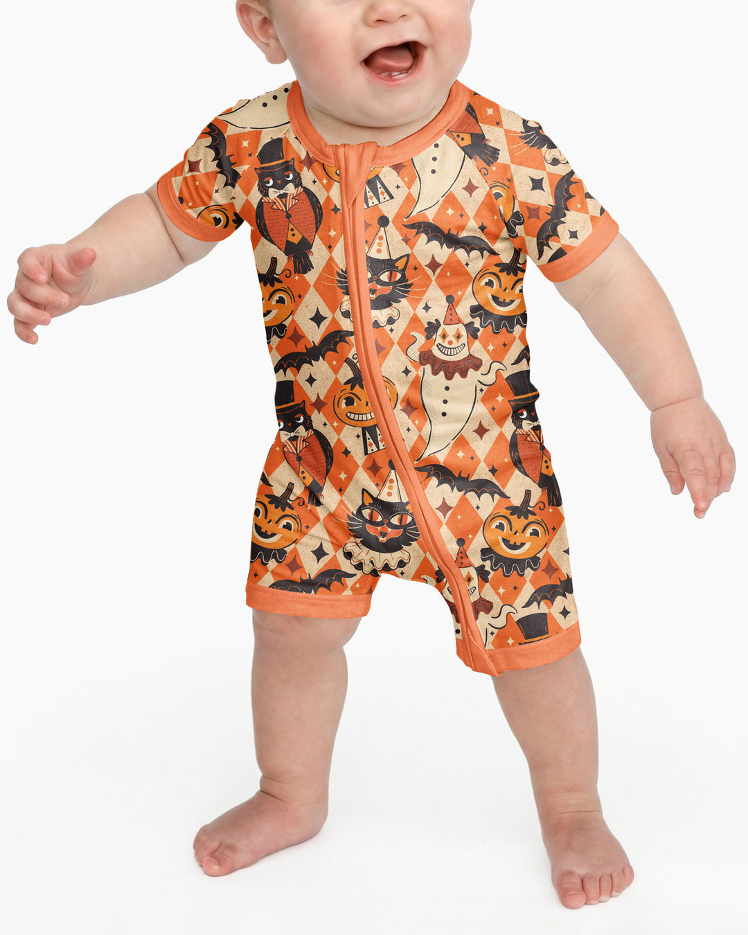 Vintage Halloween Carnival Bamboo Shorty Zippy