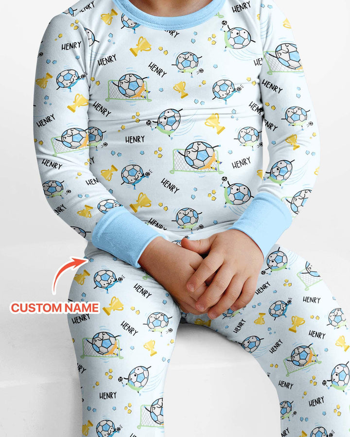 Zweiteiliges Langarm-Pyjama-Set mit Sommerfrüchten