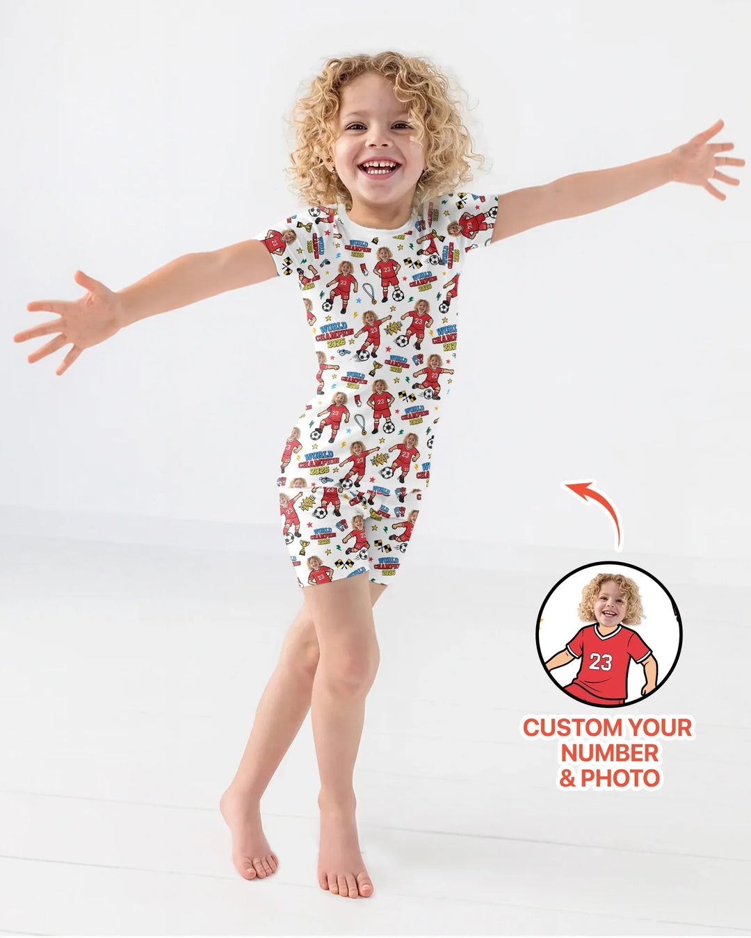 Zweiteiliges Pyjama-Set mit kurzen Ärmeln und Shorts im Sommer-Design