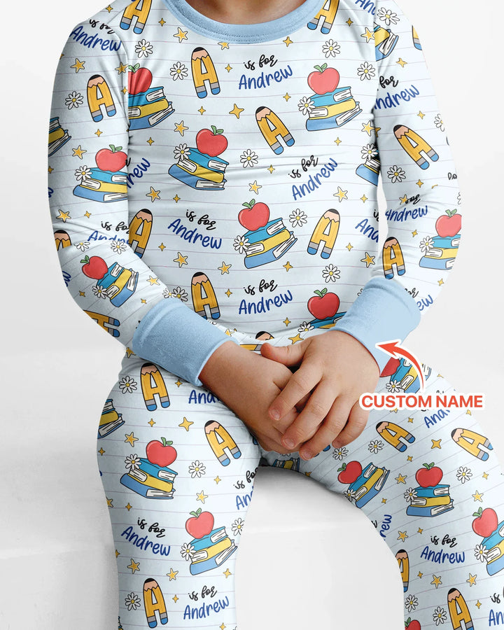 Zweiteiliges Langarm-Pyjama-Set mit Sommerfrüchten
