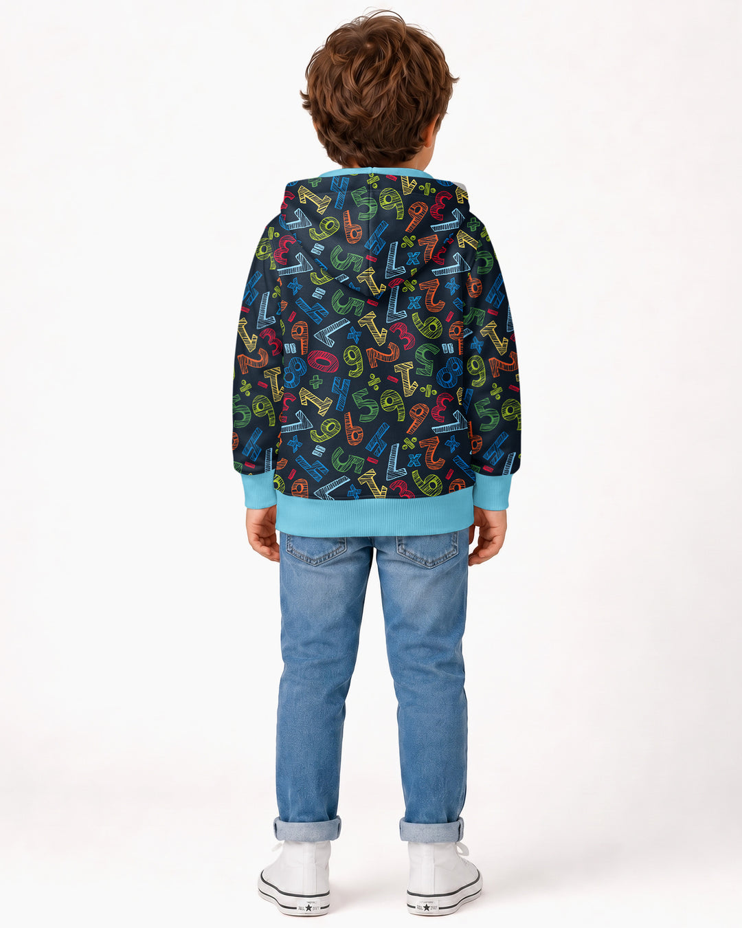 Math Doodles Bamboo Zip Hoodie
