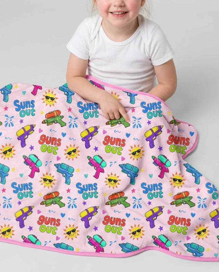 Sun Out Guns Out Bamboo Blanket