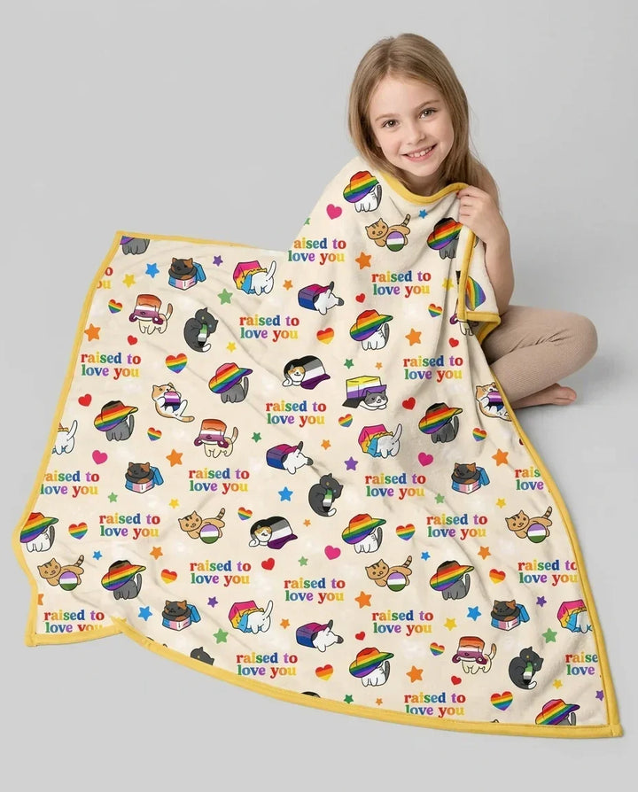 Rainbow Paws Family Matching Bamboo Blanket