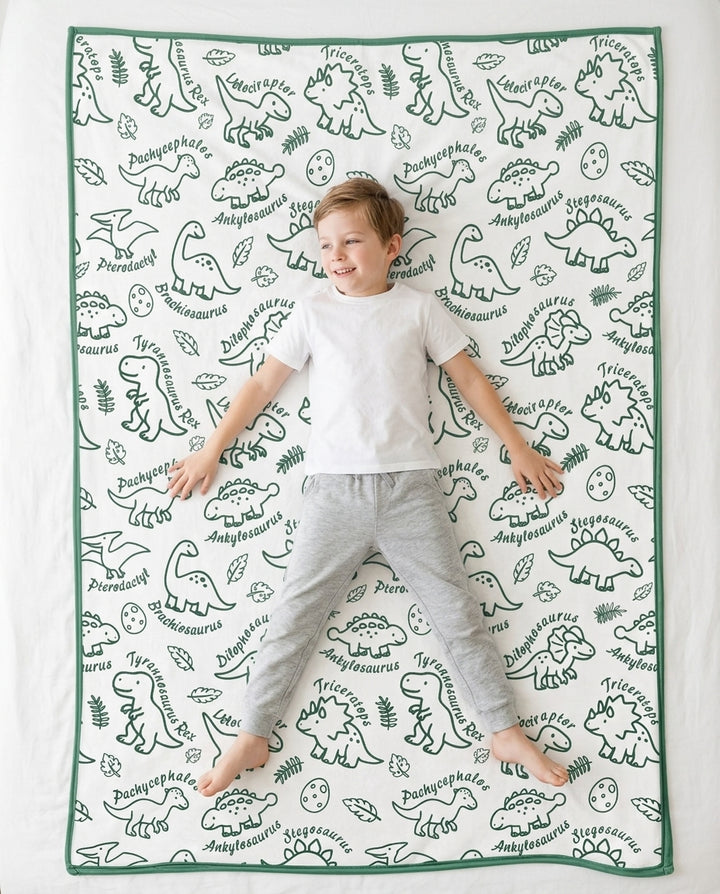 Dinosaur Park Bamboo Blanket