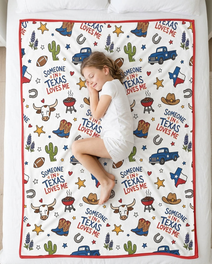 Someone in Texas Loves Me Bamboo Blanket