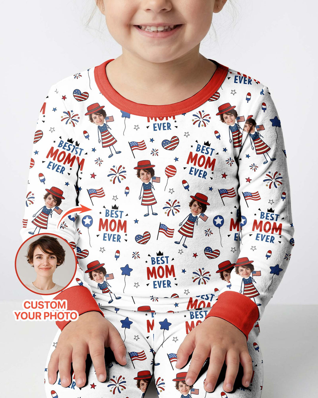 Zweiteiliges Langarm-Pyjama-Set mit Sommerfrüchten