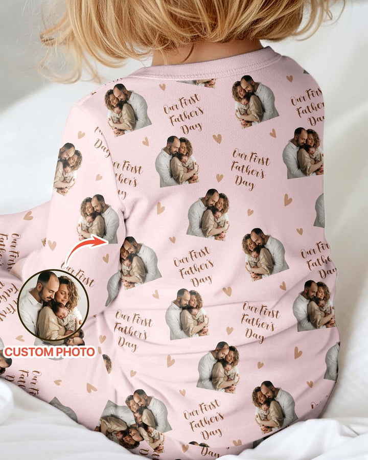 Gerippte Babykleidung mit individuellem Foto - Weich &amp; Skizzenhaft