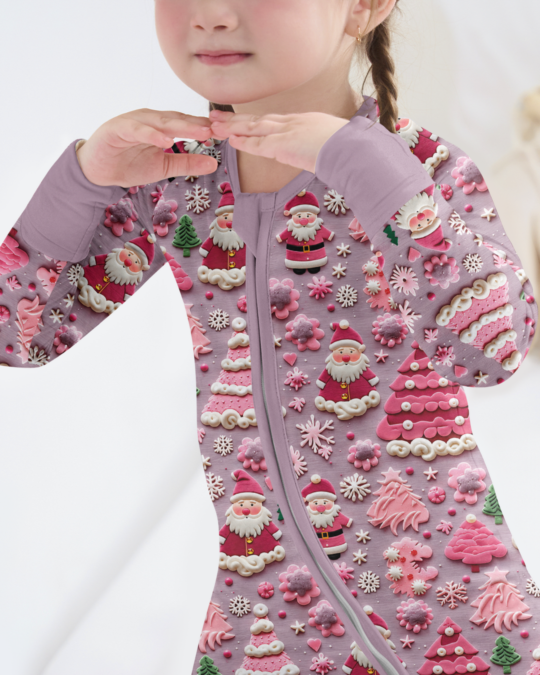 Pink Snowmen Bamboo Convertible Zippy