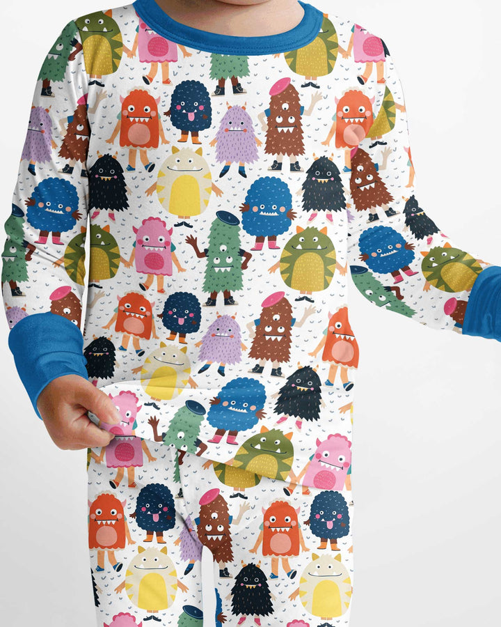 (Not So) Scary Monsters Bamboo Two Piece Long Sleeve Pajama Set