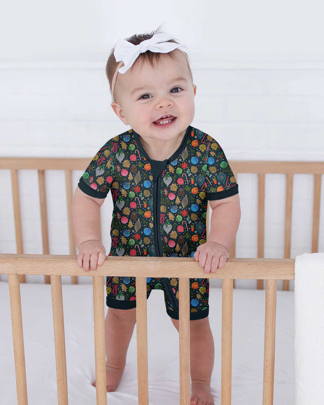 Holiday Ditsy Bamboo Shorty Zippy