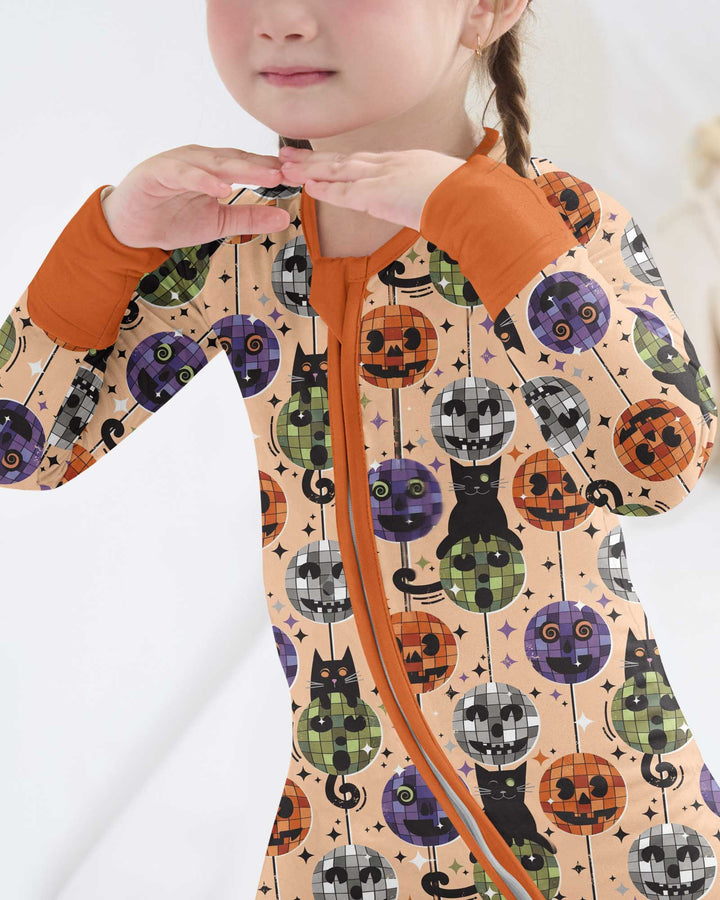 Groovy Halloween Disco Cat Bamboo Convertible Zippy