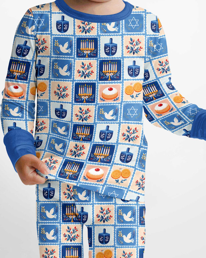 Jewish Holiday Bamboo Two Piece Long Sleeve Pajama Set