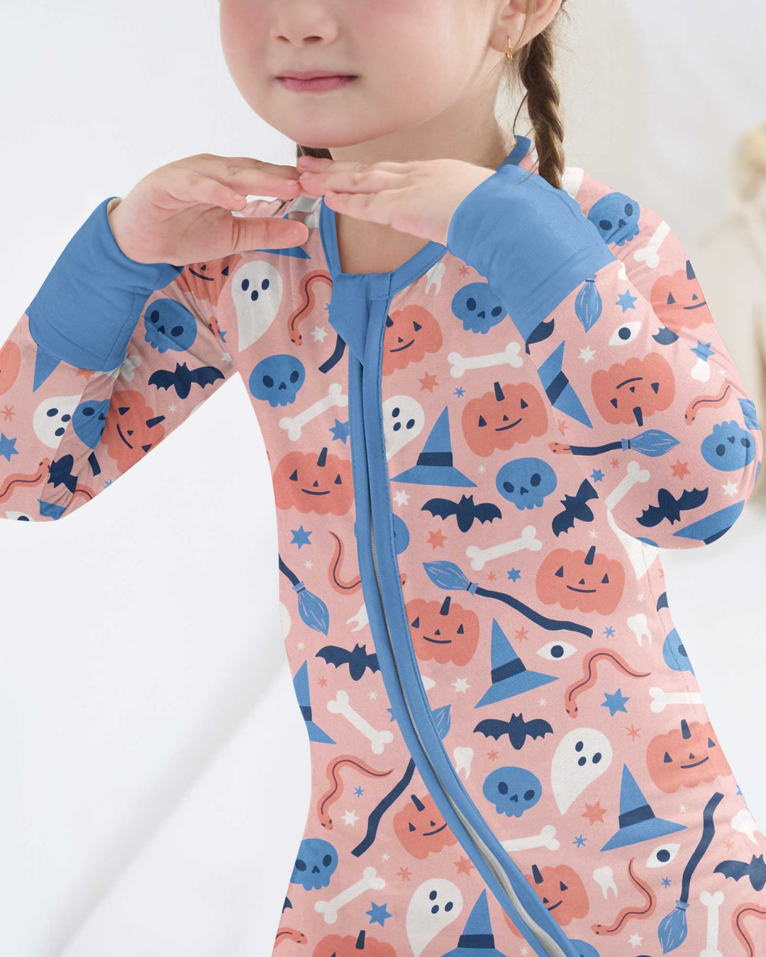 Pastel Pumpkins Skulls And Witch Craft Bamboo Convertible Zippy