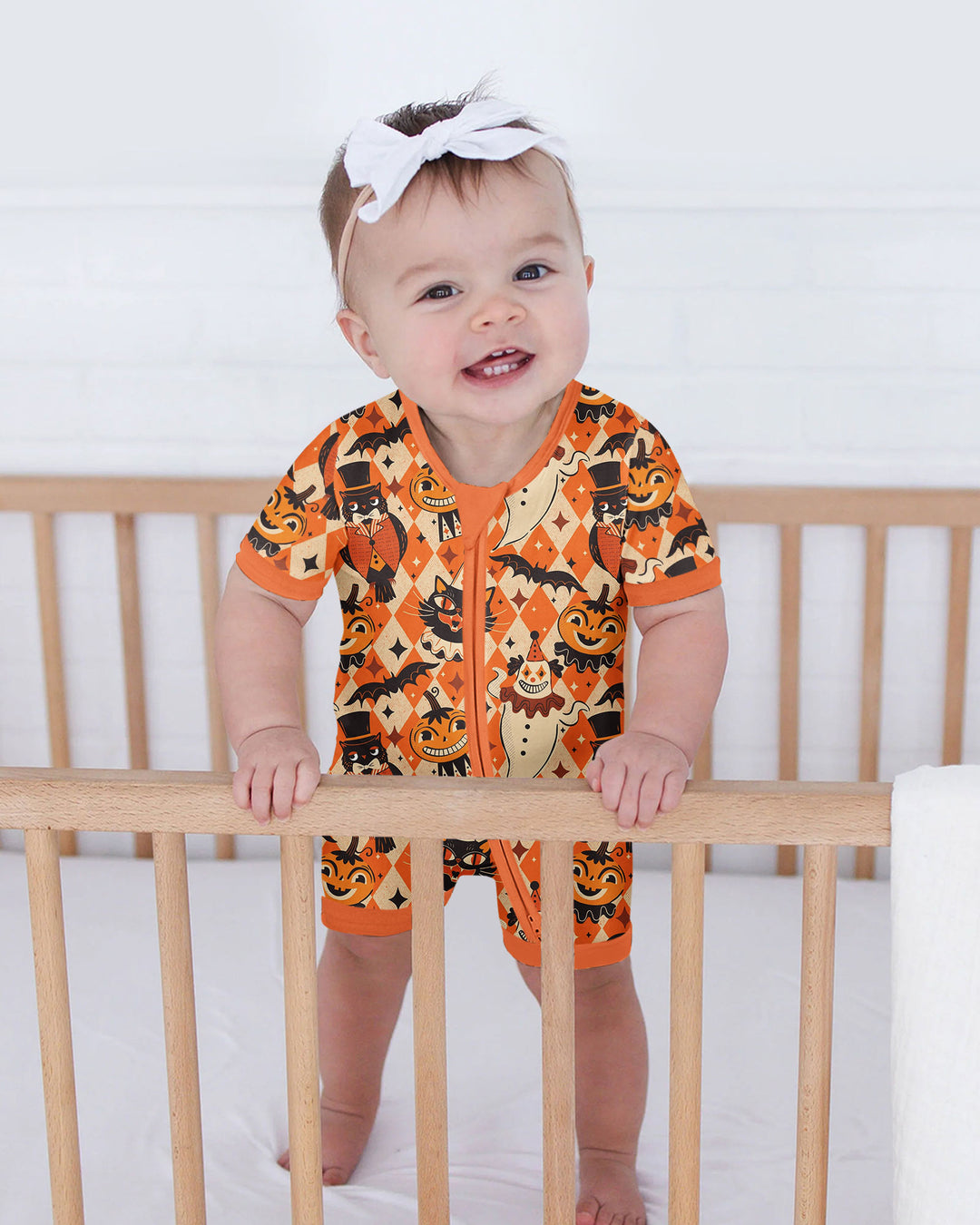 Vintage Halloween Carnival Bamboo Shorty Zippy