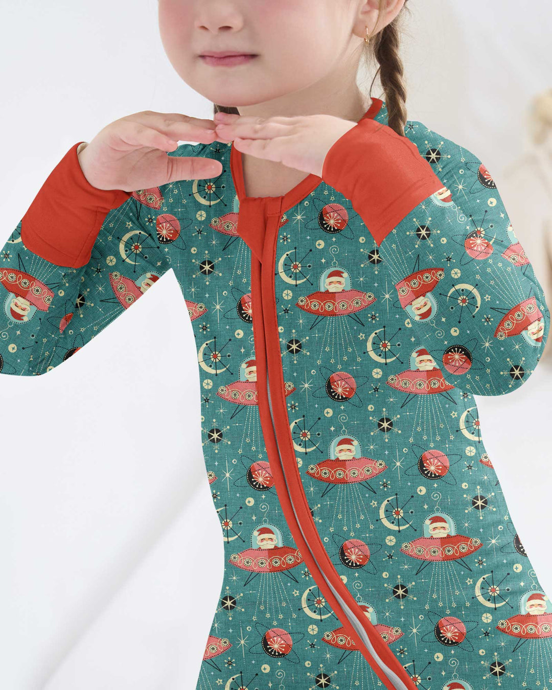 Atomic Santas in Space Bamboo Convertible Zippy