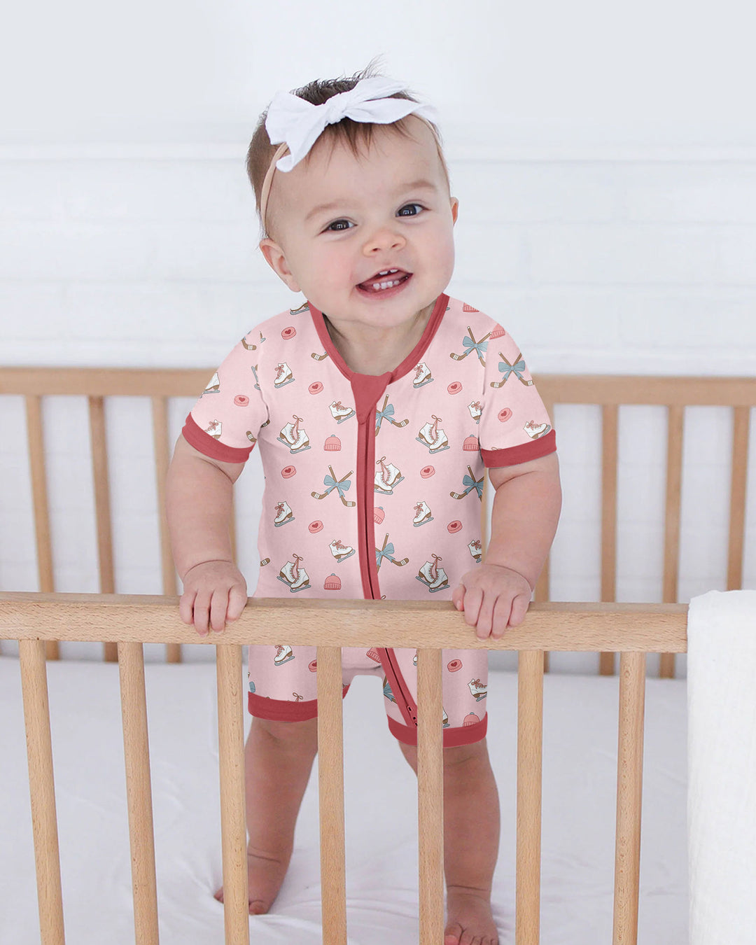 Girly Hockey Pink Bamboo Shorty Zippy