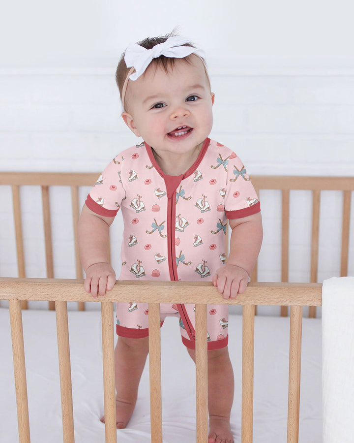Girly Hockey Pink Bamboo Shorty Zippy
