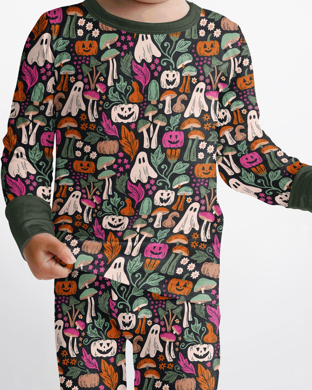 Dark Pumpkin Zona Bamboo Two Piece Long Sleeve Pajama Set