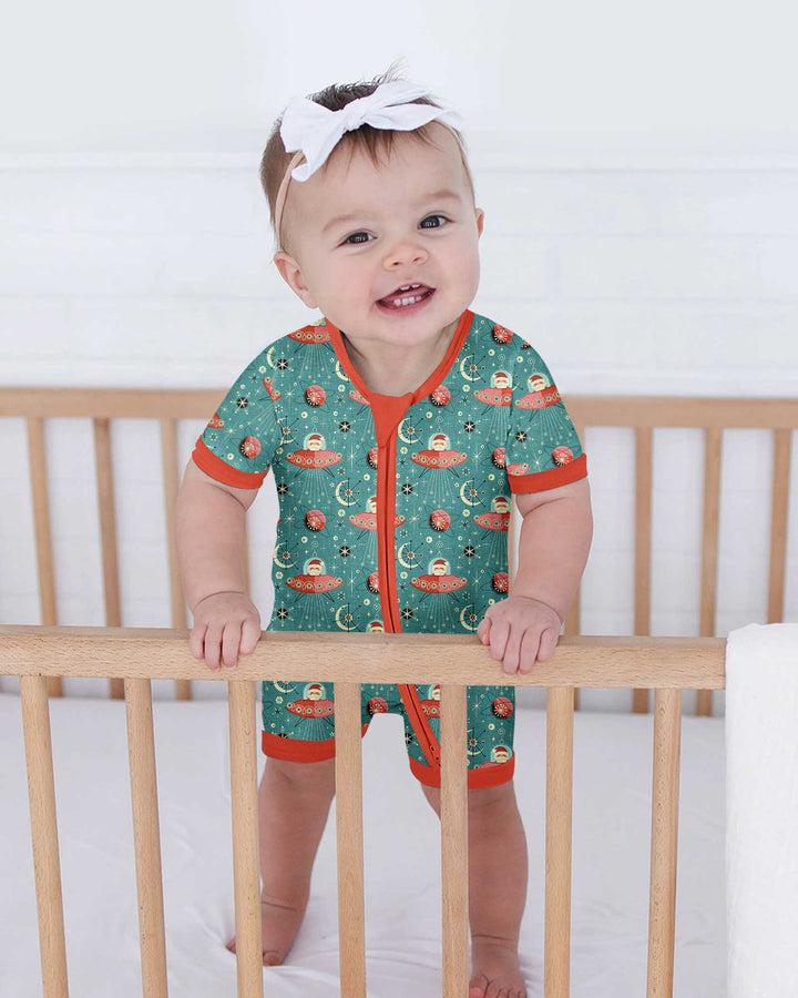 Atomic Santas in Space Bamboo Shorty Zippy