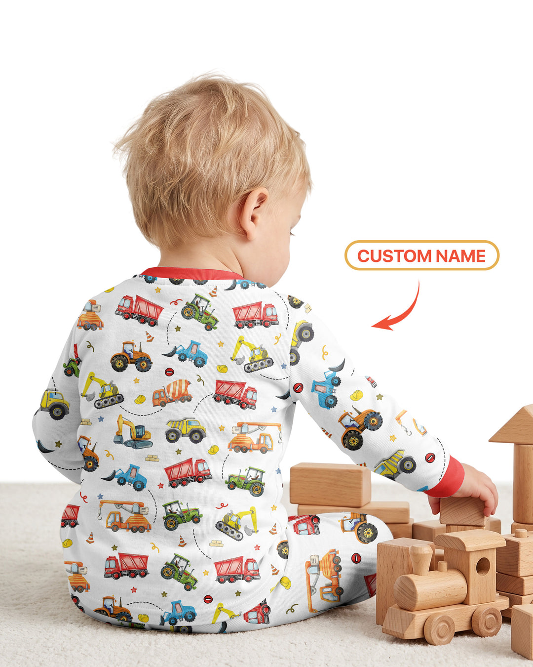 I'm Digging It Birthday - Personalized Name & Age Bamboo Two Piece Long Sleeve Pajama Set