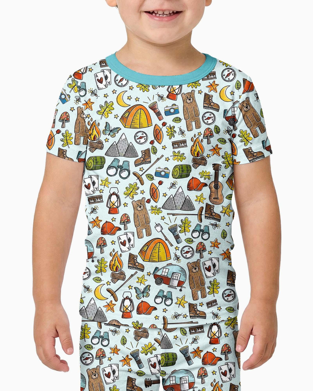 Zweiteiliges, kurzärmliges Pyjama-Set mit Marienkäfern