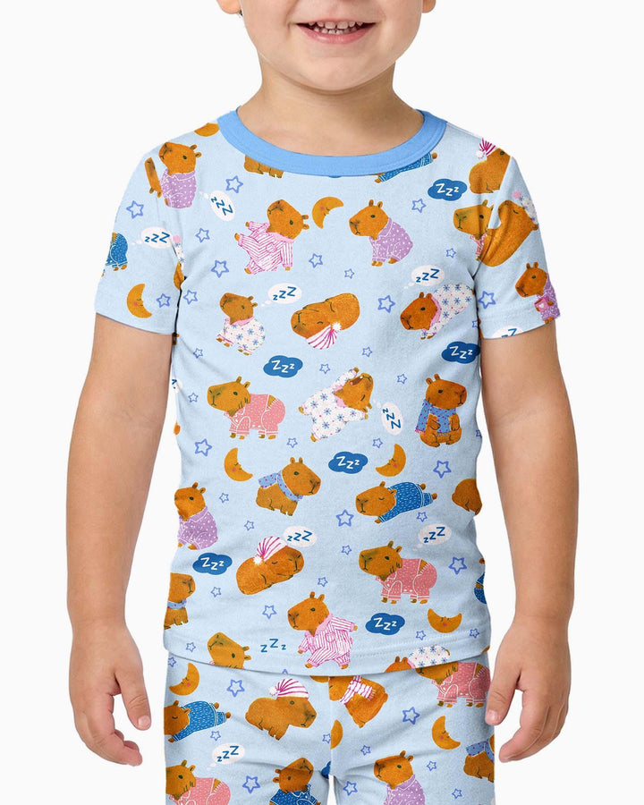 Zweiteiliges, kurzärmliges Pyjama-Set mit Marienkäfern