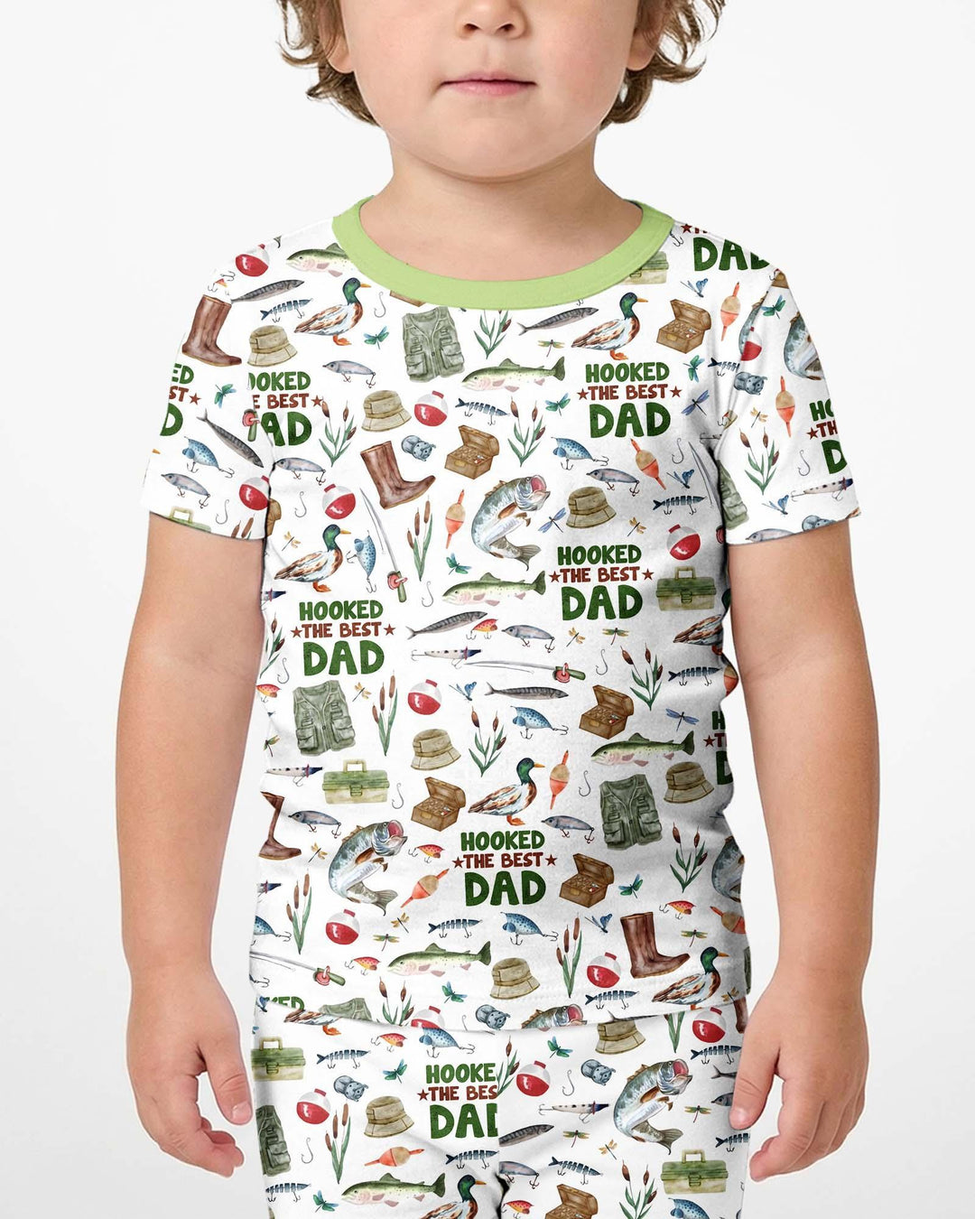 Template Zweiteiliges Pyjama-Set mit kurzen Ärmeln und Shorts