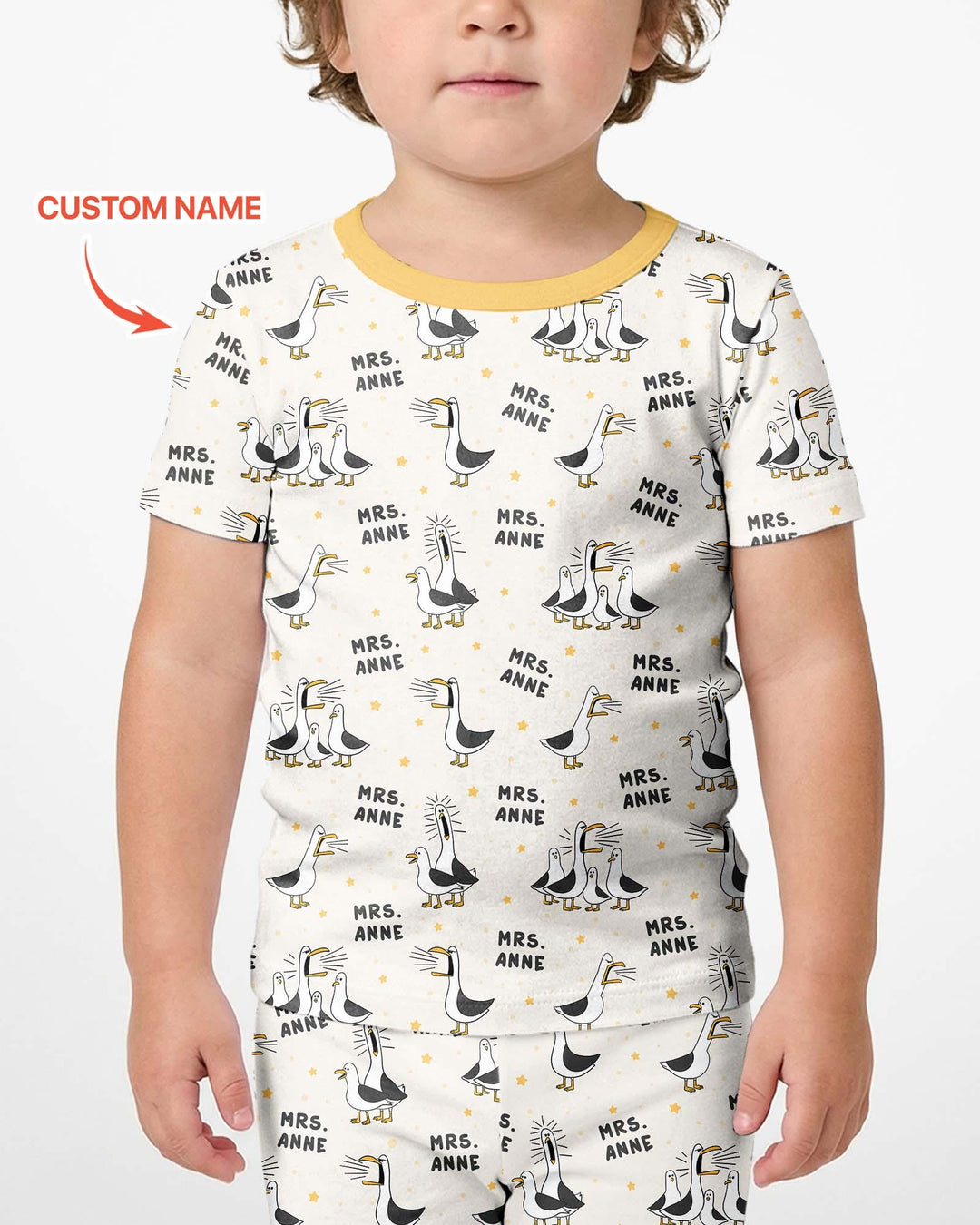 Zweiteiliges Pyjama-Set mit kurzen Ärmeln und Shorts im Sommer-Design