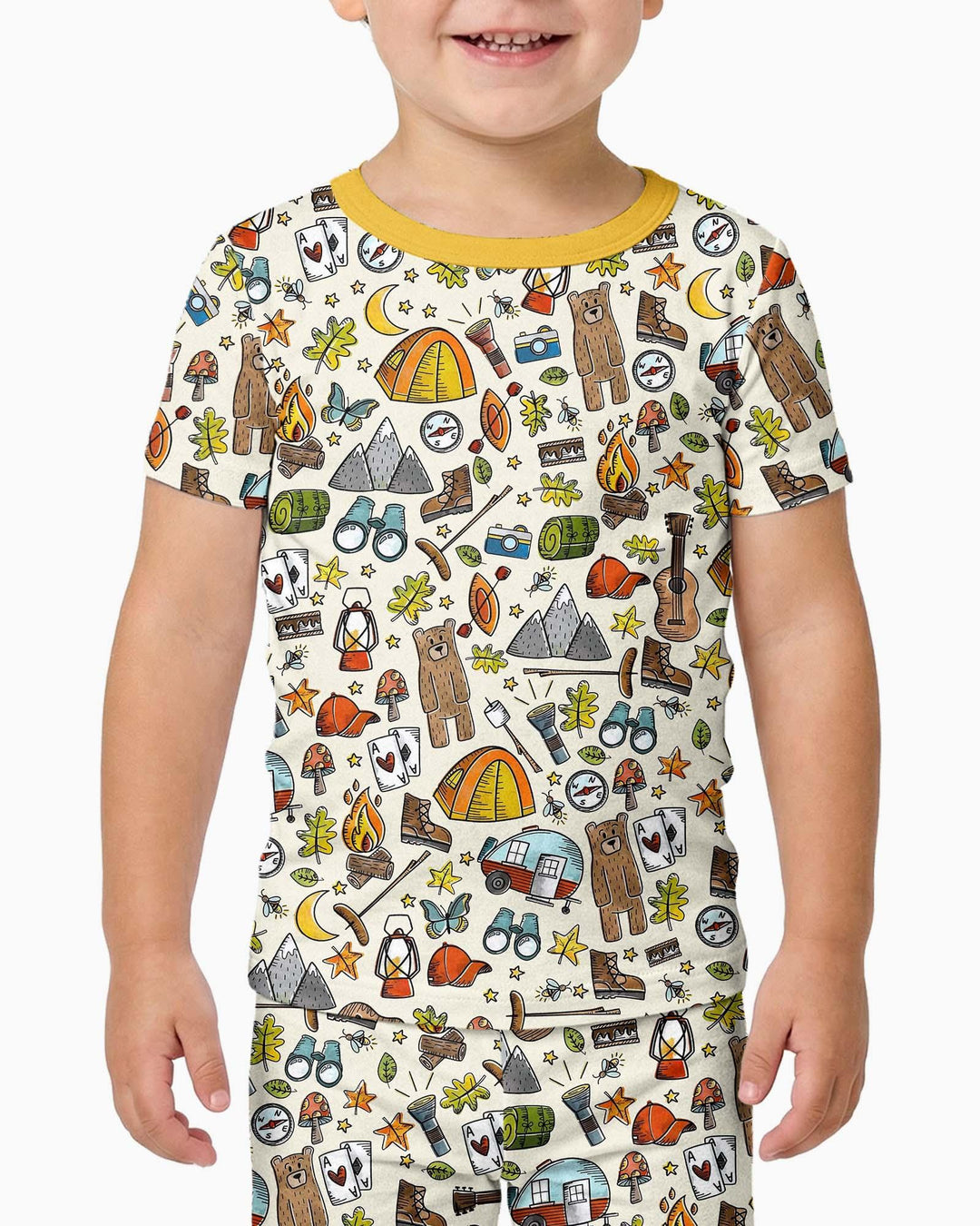 Zweiteiliges, kurzärmliges Pyjama-Set mit Marienkäfern