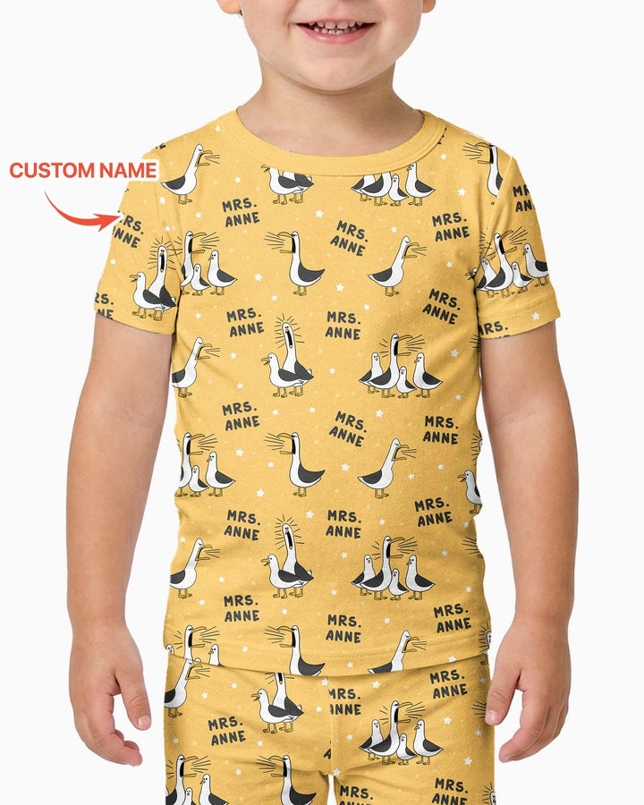 Zweiteiliges, kurzärmliges Pyjama-Set mit Marienkäfern