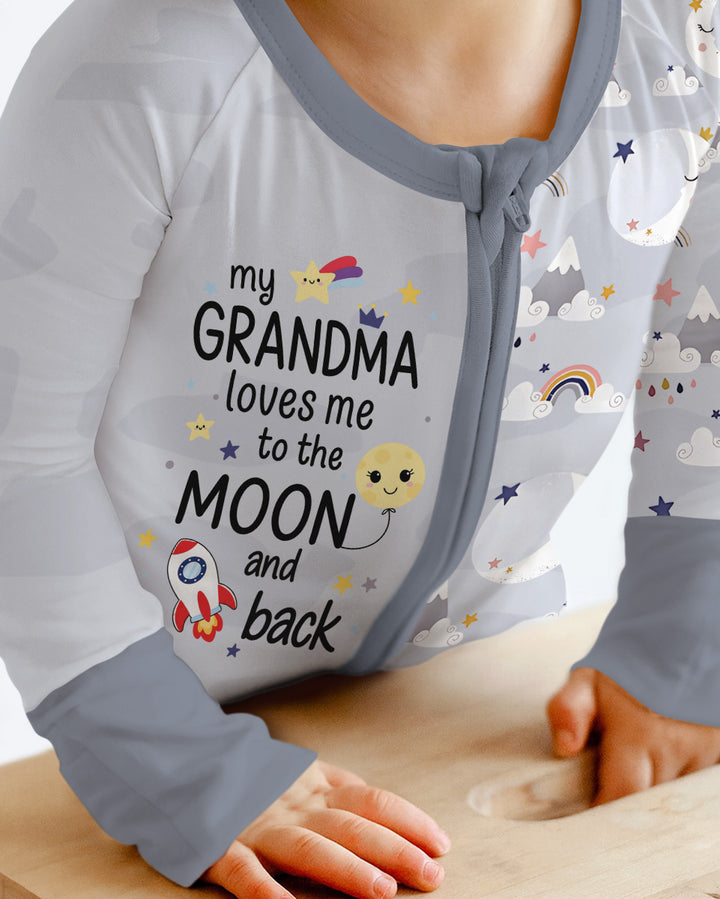 My Grandma Loves Me To The Moon And Back Bamboo Convertible Zippy
