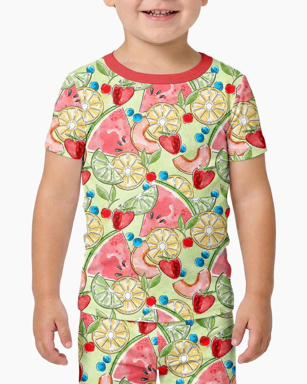 Zweiteiliges, kurzärmliges Pyjama-Set mit Marienkäfern