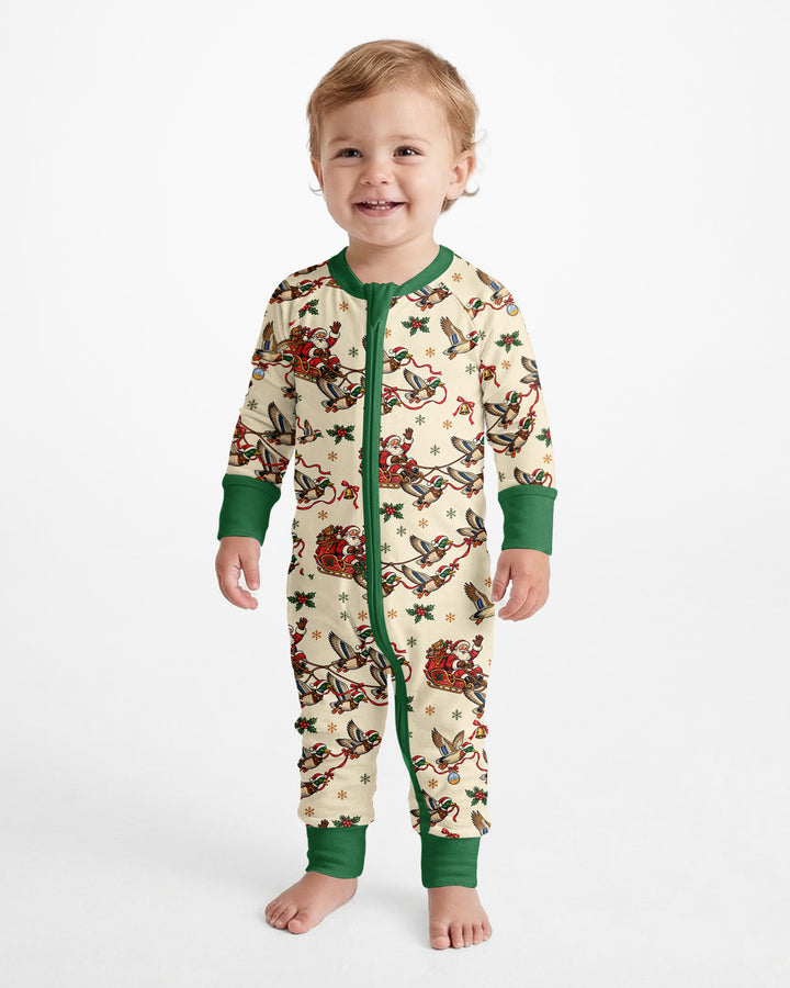 Santa Sleigh with Mallard Ducks Bamboo Convertible Zippy