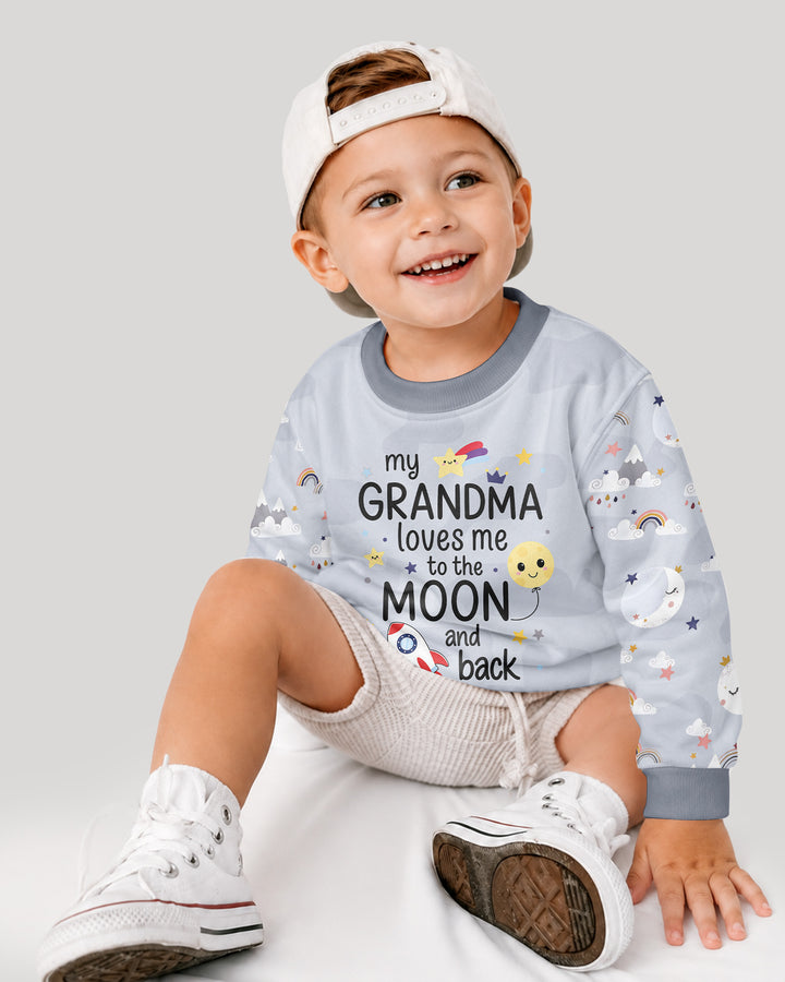 My Grandma Loves Me To The Moon And Back Bamboo Crewneck Sweatshirt