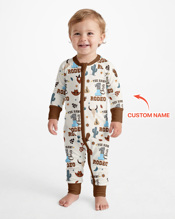 Personalized Cowboy Birthday Rodeo Bamboo Convertible Zippy