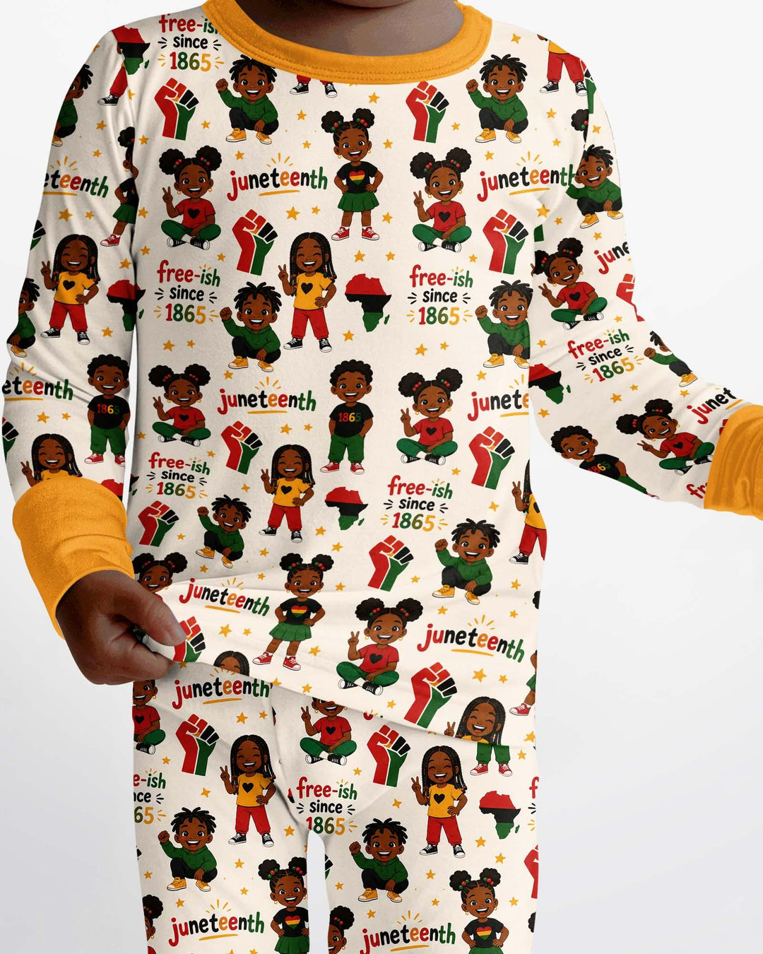 Zweiteiliges Langarm-Pyjama-Set mit Sommerfrüchten