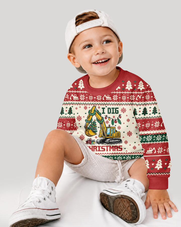 I Dig Christmas Ugly Bamboo Crewneck Sweatshirt