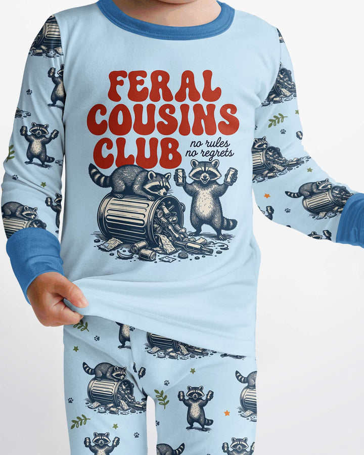 Feral Cousins Club Bamboo Two Piece Long Sleeve Pajama Set