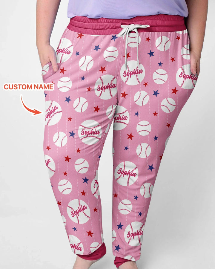 Personalisierter Name Rookie of The Year Passendes Pyjama-Set für Damen aus Bambus