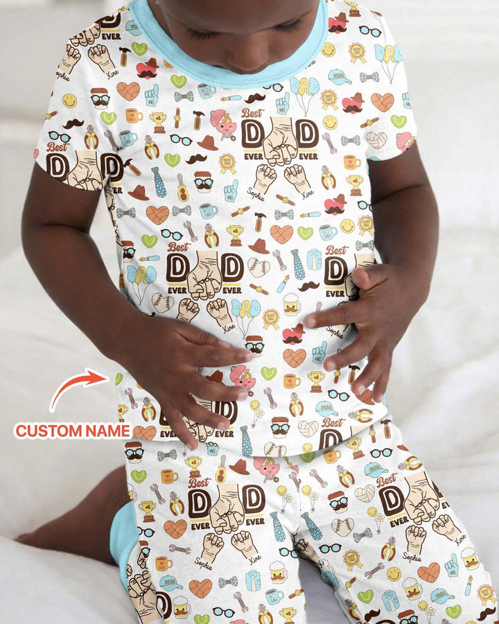 Zweiteiliges, kurzärmliges Pyjama-Set mit Marienkäfern