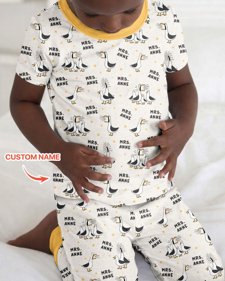 Zweiteiliges, kurzärmliges Pyjama-Set mit Marienkäfern