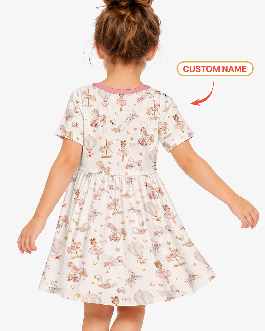 Custom Name When I Wake Up Girly Birthday Bamboo Twirl Dress