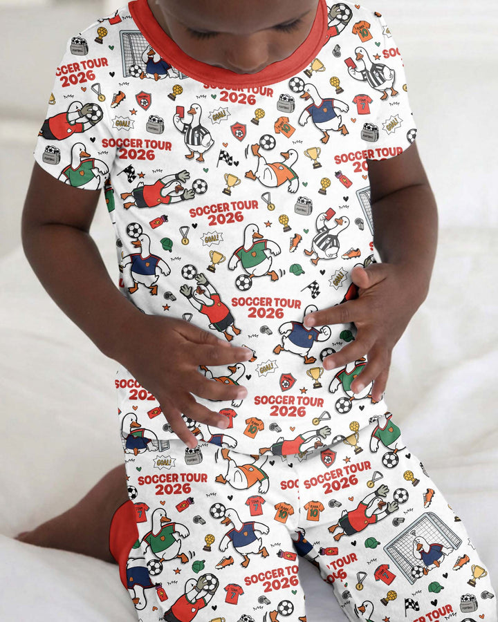 Zweiteiliges, kurzärmliges Pyjama-Set mit Marienkäfern