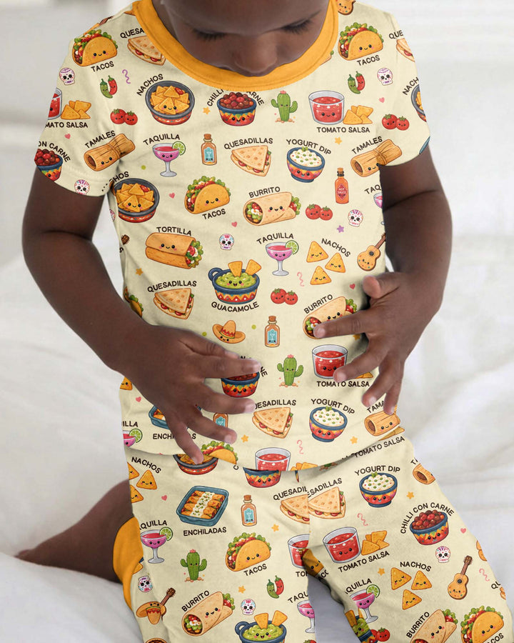 Zweiteiliges, kurzärmliges Pyjama-Set mit Marienkäfern