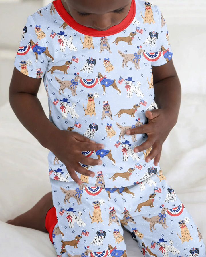 Zweiteiliges, kurzärmliges Pyjama-Set mit Marienkäfern