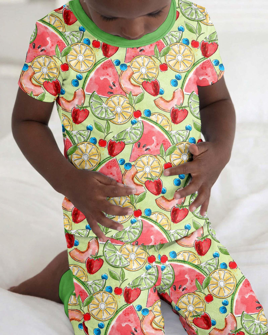 Zweiteiliges, kurzärmliges Pyjama-Set mit Marienkäfern