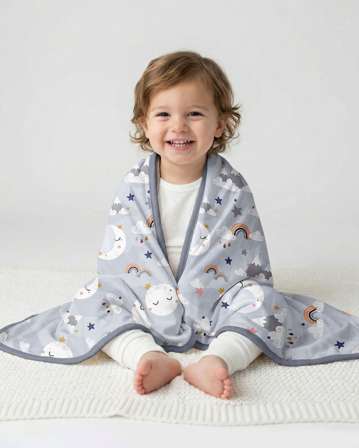 My Grandma Loves Me To The Moon And Back Bamboo Blanket