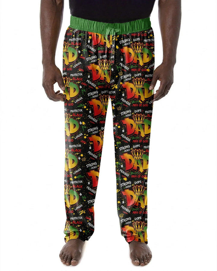Black Dad Graffiti Bamboo Men's Pajama Set