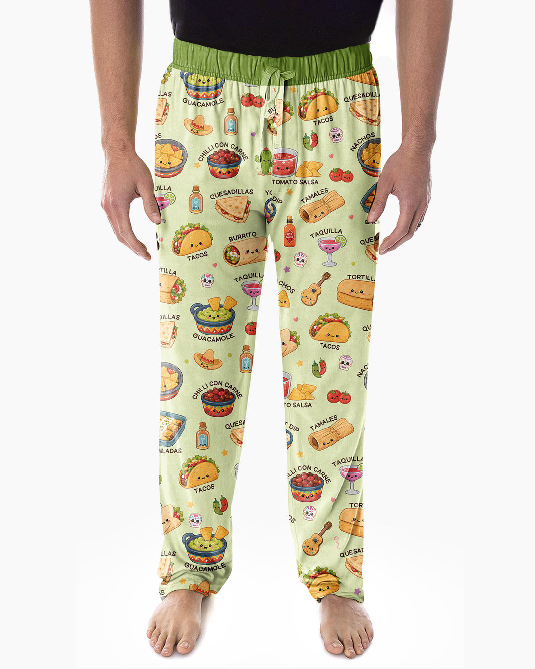Kawaii Mexican Food Bamboo Men's Pajama Set